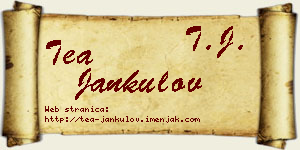 Tea Jankulov vizit kartica
